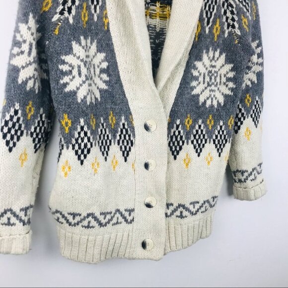 Topshop Wool Blend Knitted Oversized Button Up Sweater Cardigan  Women size 6 - Picture 14 of 16